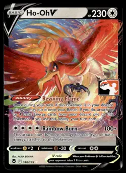 Pokemon TCG Prize Pack Series Cards #140/195 Ho-Oh V NM - Image 1