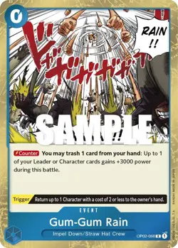 Gum-Gum Rain OP02-068 Paramount War Rare NM - Image 1