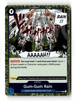 Gum-Gum Rain OP02-068 Paramount War Rare NM - Image 2