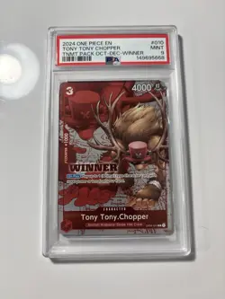 PSA 9 Mint Tony Tony Chopper Winner Stamp Promo Attack Mode One Piece English - Image 1