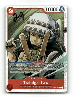 Trafalgar Law OP14-009 The Azure Sea's Seven Super Rare NM - Image 2