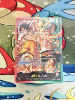 Luffy and Ace ST30-001 Base Leader Starter Deck EX One Piece TCG NM Foil SEALED - Image 1