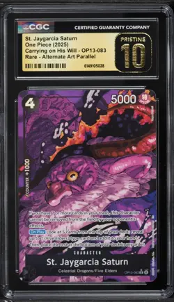 One Piece Carrying On His Will Alt Art St. Jaygarcia Saturn #OP13-083 CGC 10 - Image 1