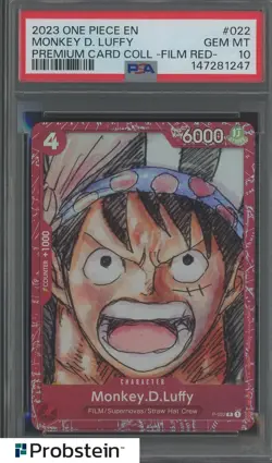 Auction #17 2023 One Piece En Premium Card Coll Film Red Monkey D. Luffy PSA 10 - Image 1
