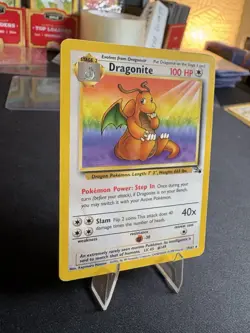 Dragonite 19/62 Fossil Regular Non Holo Vintage Pokemon Card - Image 2