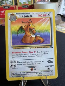 Dragonite 19/62 Fossil Regular Non Holo Vintage Pokemon Card - Image 5