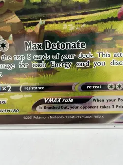 Pokemon Flareon VMAX Jumbo Promo SWSH180 Oversized Card Near Mint - Image 3
