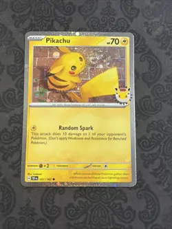 Pokemon TCG Card Pikachu 051/162 Pokemon Day Stamp Cosmos Holo Promo 2026 - Image 1