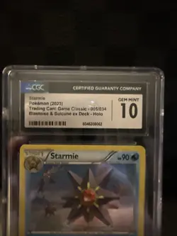 Pokemon Starmie Holo #005/034 TCG Classic CLB CGC 10 Gem Mint 2023 English Card - Image 2