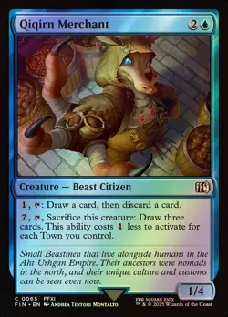 MTG Magic FIN Final Fantasy - 1x FOIL EN NM 0065 C Qiqirn Merchant - Image 1