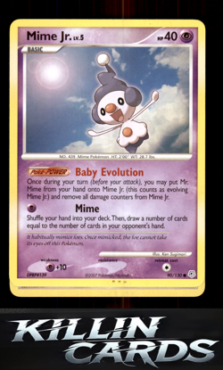 Mime Jr. 90/130 Pokemon Common Diamond and Pearl Card LP - Image 1