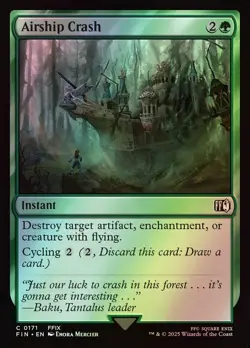 MTG Magic FIN Final Fantasy - 1x FOIL EN NM 0171 C Airship Crash - Image 1