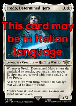 MTG FRODO, DETERMINED HERO 289 EXC - FRODO, EROE DETERMINATO - LTR X IT - MAGIC - Image 1