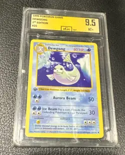 Dewgong Base Set 1st Edition Shadowless English 25/102 BGG Graded 9.5 MT Pokemon - Image 1