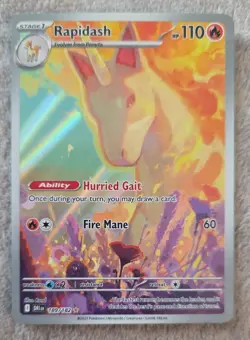 Rapidash 189/182 Sv10: Destined Rivals Holo Rare Pokemon TCG Illustration NM - Image 1