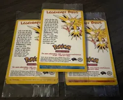 Pokemon TCG Set of 3 Articuno Zapdos Moltres Wizards Black Star Promo Sealed - Image 1