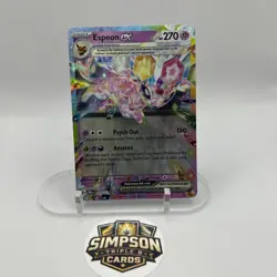Espeon EX Pokemon Prismatic Evolutions 034/131 Double Rare Full Art Holo NM - Image 1