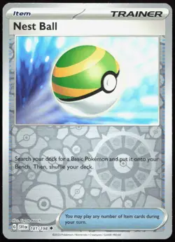 NEST BALL 181/198 UNCOMMON SCARLET & VIOLET 2023 POKEMON REVERSE HOLO LP - Image 1