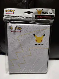 Pokemon 25th Anniversary First Partner Collector’s Binder Train On Pikachu Read 820650809606 - Image 1