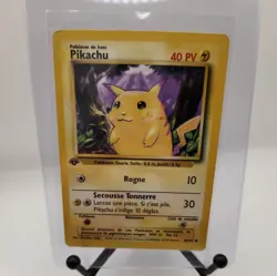 Pokemon Pikachu 58/102 Common Base Set 1st Edition Normal French Card 1999 - Image 1