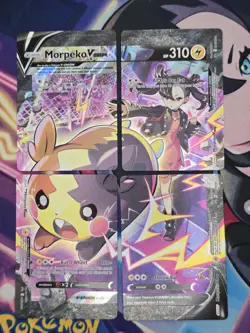 Morpeko V-Union 4 Card Set SWSH287 SWSH288 SWSH289 SWSH290 Promo Pokemon TCG - Image 1