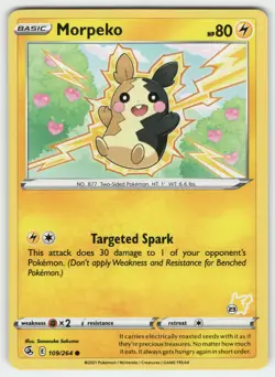 Pokemon TCG | Morpeko (#23 Pikachu Stamped)|#109/264 Battle Academy 2022|English - Image 1