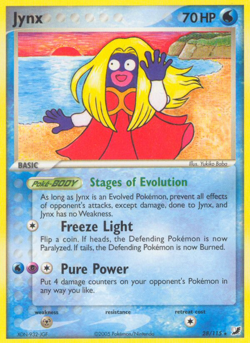 Jynx 28/115 Unseen Forces "Stamped" Rare Reverse Holo MP - Image 3
