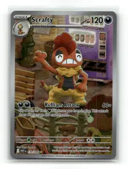 Scrafty 139/086 White Flare Holo Illustration Rare NM - Image 1