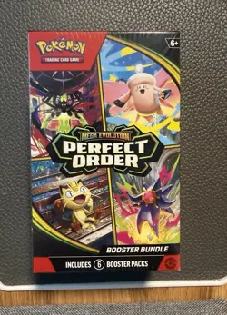 Pokemon TCG Mega Evolution Perfect Order Booster Bundle 6 Packs English 6+ - Image 1