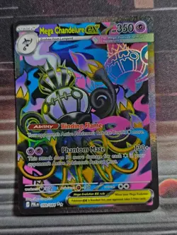 Pokemon TCG Mega Chandelure ex 099/084 Ultra Rare Pitch Black NM English - Image 1