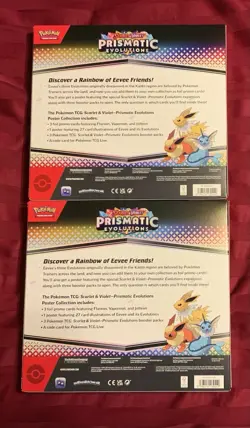 2 Pokemon TCG SV8.5 Prismatic Evolutions Poster Collection Boxes Promo Swirls 🔥 - Image 2