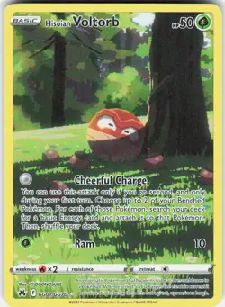 Hisuian Voltorb GG01/GG70 Holo Crown Zenith Galarian Gallery Pokemon - Image 1