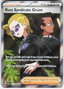 Rust Syndicate Grunt 112/084 Ultra Rare Pitch Black Pokemon Holo - Image 1