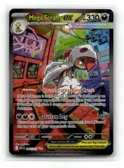 Mega Scrafty ex 285/217 Ascended Heroes Holo Special Illustration Rare NM - Image 1