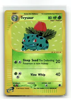Ivysaur 82/165 Expedition Base Set Reverse Holo Uncommon MP - Image 1