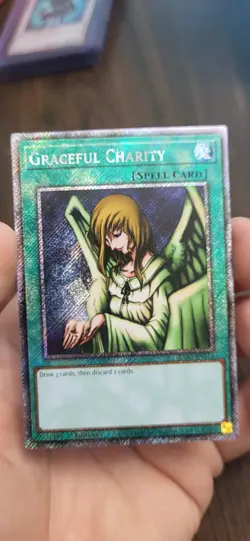 YUGIOH GRACEFUL CHARITY RA03-EN116 PLATINUM RARE 1ST ED NM - Image 1