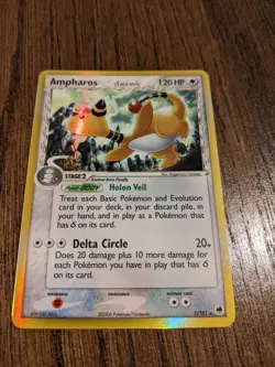 Pokemon Ampharos 1/101 Holo Rare EX Dragon Frontiers, Lightly Played - Image 1