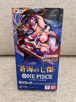 One Piece TCG OP-14 The Azure Sea's Seven Booster Box Japanese Factory Sealed - Image 1