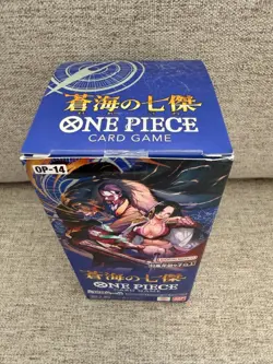 One Piece TCG OP-14 The Azure Sea's Seven Booster Box Japanese Factory Sealed - Image 5