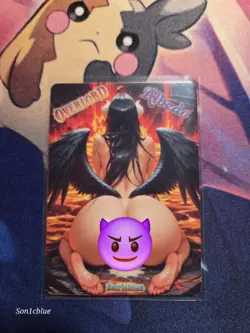 Albedo Overlord Custom Glow Waifu Card Feet Fan Art 2 - Image 1