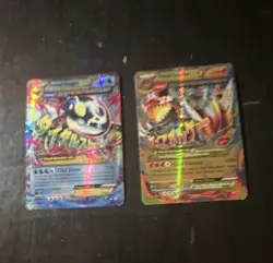 Pokemon TCG Japanese Holo EX 2-Card Lot: Primal Kyogre EX 149, Groudon 150 - Image 1
