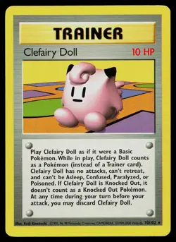 Pokemon Card Base Set Clefairy Doll 70/102 Rare 1999-2000 4th Print UK Exclusive - Image 1