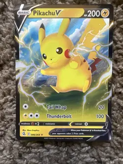 Pokemon TCG Pikachu v Illustration Card 086/264 Rare - Image 1
