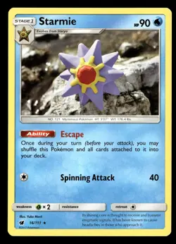 Starmie 16/111 Rare Crimson Invasion Pokemon Card - Image 2
