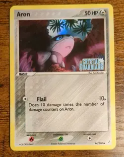 Pokemon TCG: Aron 44/100 (2006) Crystal Guardians • Reverse Holo Stamped Card - Image 1