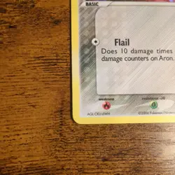 Pokemon TCG: Aron 44/100 (2006) Crystal Guardians • Reverse Holo Stamped Card - Image 4
