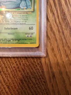 1999 Pokemon TCG Venusaur Holo Base Set 15/102 PSA 9 Graded Card - Image 4