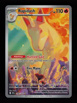 Rapidash 189/182 Holo Illustration Rare Destined Rivals Pokemon Cards - Image 1