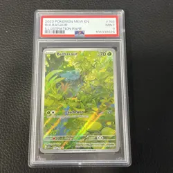 Pokemon TCG Bulbasaur Illustration Rare 166/165 SV 151 PSA 9 MINT 🍃 - Image 1