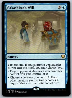 Sakashima's Will 91 Rare Commander Legends Magic: The Gathering Near Mint - Image 1